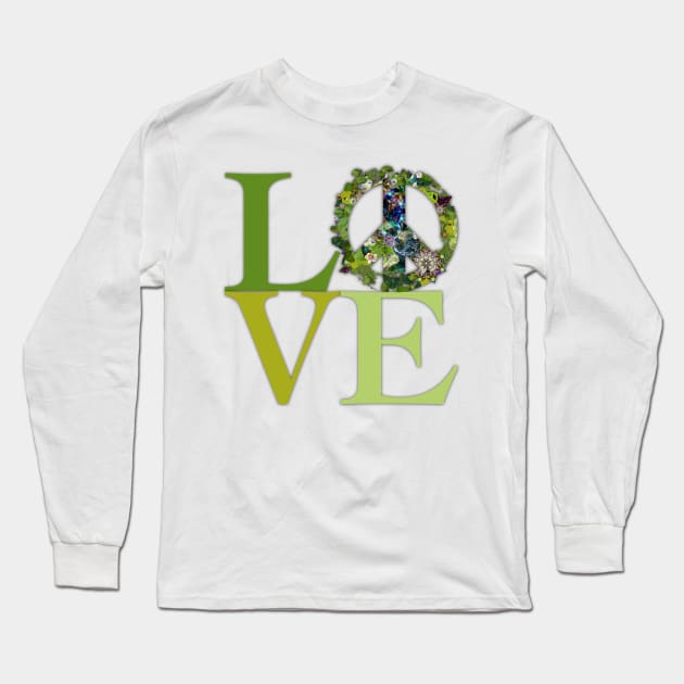 Love & Peace Symbol Long Sleeve T-Shirt by Dream and Design